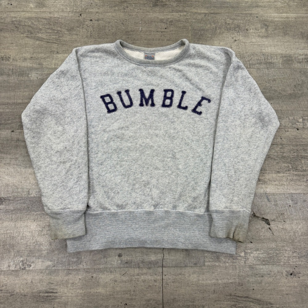 Ebbets Field Flannels Sweatshirt Mens S‎ Gray Bumble Pullover Crewneck Vintage